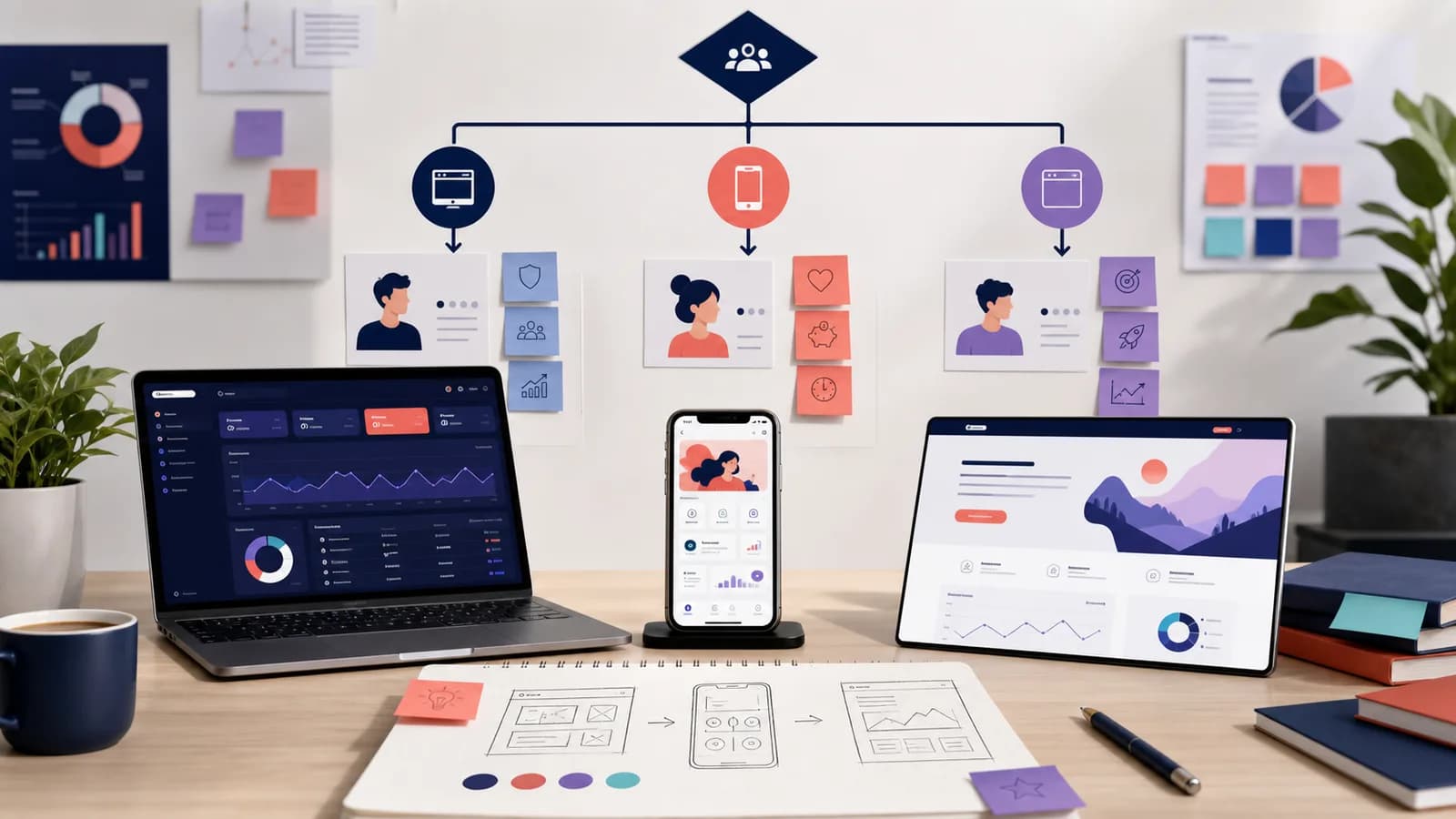 Hệ thống booking online với calendar admin dashboard và luồng đặt lịch trên điện thoại